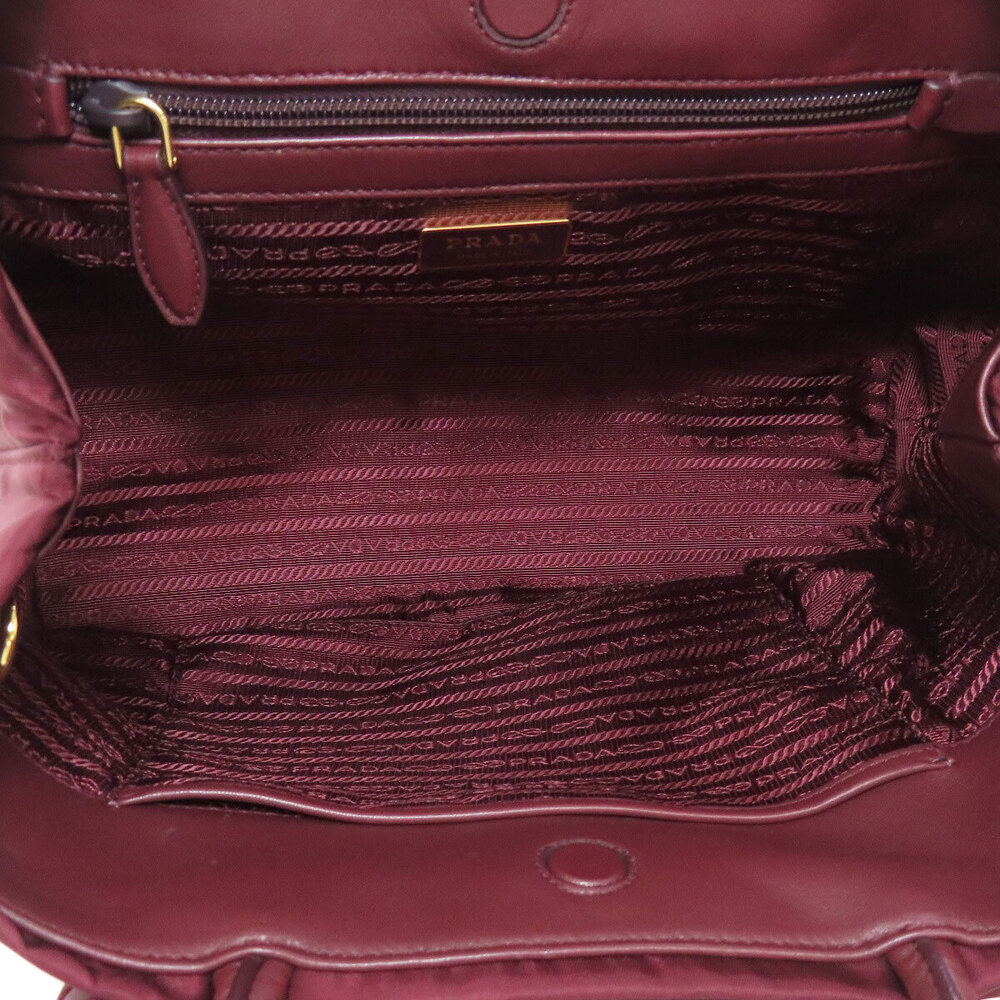 Prada Red Handbag Motif Bow Rion - Picture 5 of 11